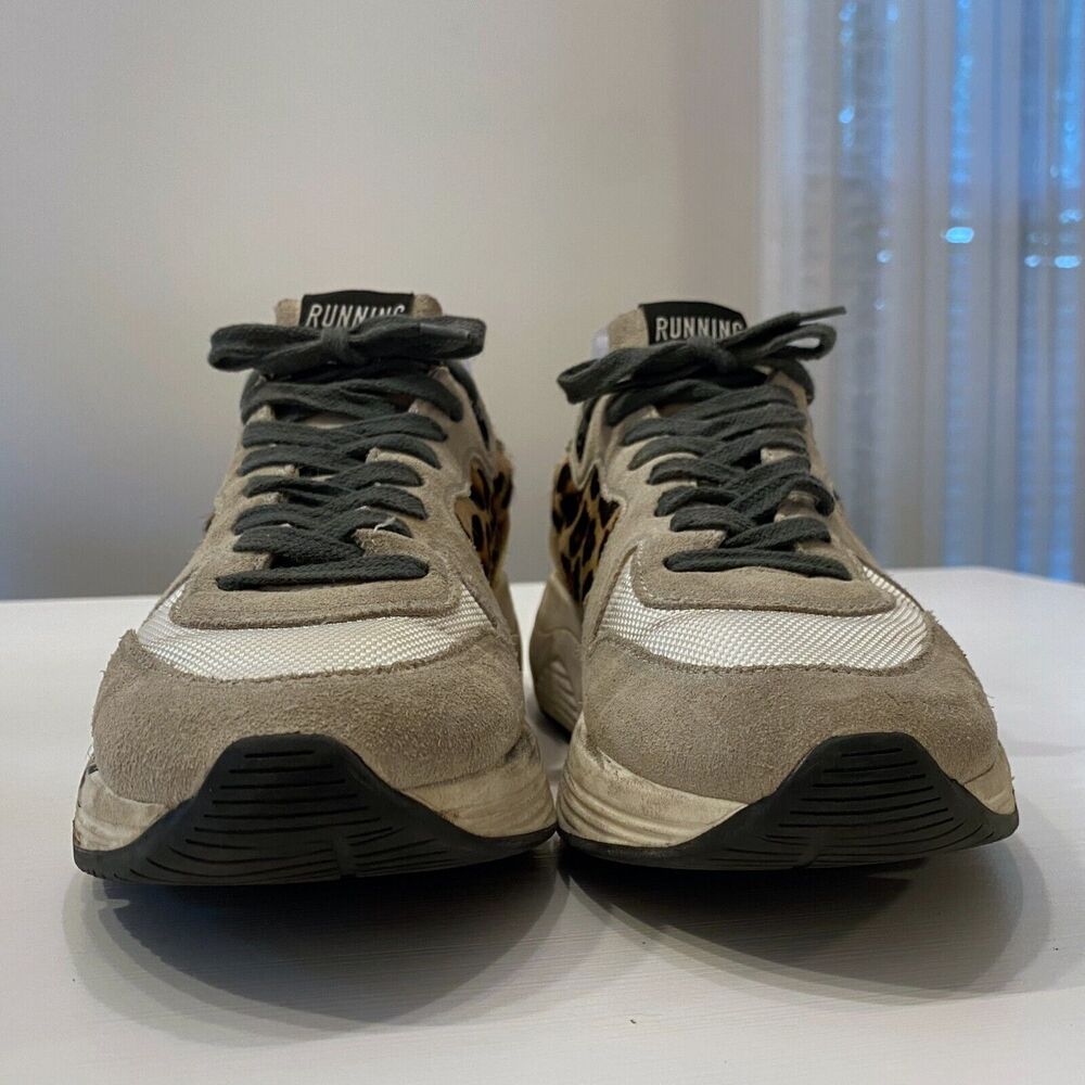 Authentic Golden Goose Leopard Calf Running Sneakers EU Size 38 US Size 7 / 7.5 - Picture 6 of 16